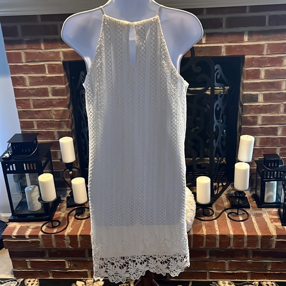 🔥Monteau Los Angeles White Lace Dress!! Size:M notice detail so beautiful! Mini - Picture 6 of 9